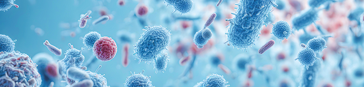 blue bacterial background illustration